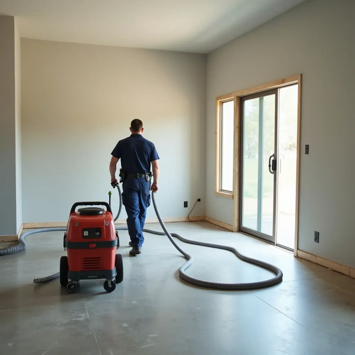 Hydroxyl generator and air scrubber running during odor removal in a Cypress California home