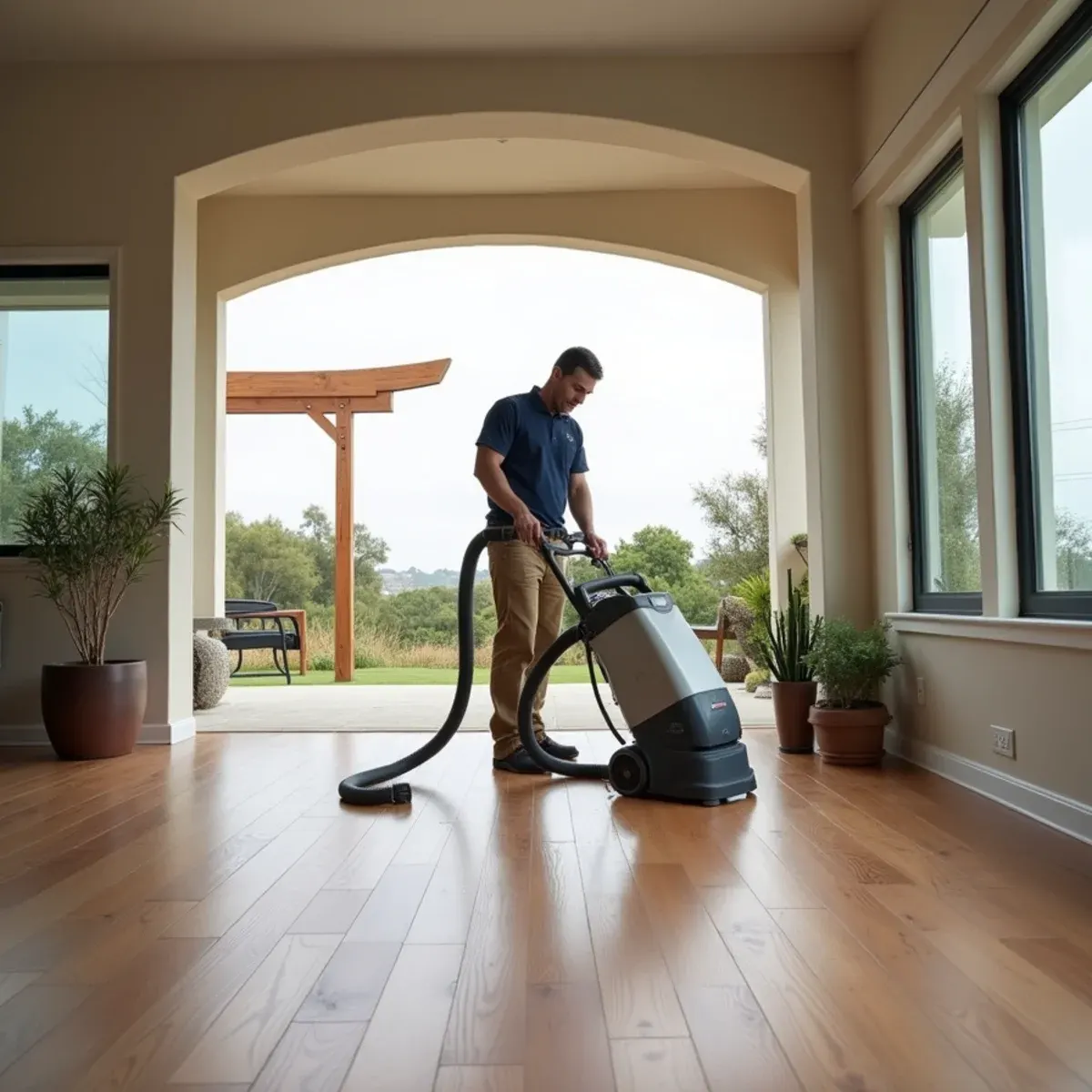 Water extraction underway in a modern Tustin Legacy home near the former air station