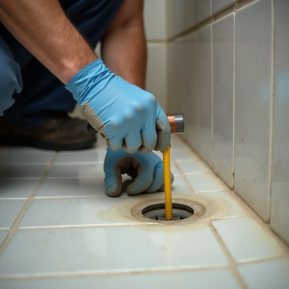 Flood testing a shower pan to confirm a hidden bathroom leak in north Orange County